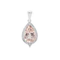 Galileia Topaz Pendant with White Zircon in Sterling Silver 6.60cts