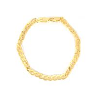 8" 9K Gold Altro Diamond Cut Curb Bracelet 8.9g