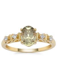 Csarite® Ring with White Zircon in 9K Gold 1.40cts