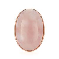 Rose Quartz Ring in Rose Gold Tone Sterling Silver 33.50cts
