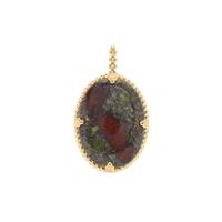Cabo Verde Dragonstone Pendant in Gold Plated Sterling Silver 32.90cts