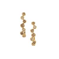 Ombre Champagne Diamond Earrings in 9K Gold 0.51ct