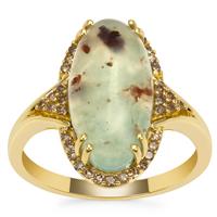 Aquaprase™ Ring with Champagne Diamond in 9K Gold 5.60cts