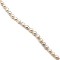 White South Sea Cultured Baroque Pearls Approx 8-9mm, Approx 40cm Strand
