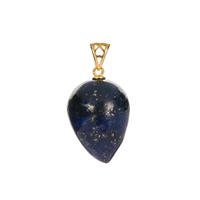 Lapis Lazuli Pendant in Gold Tone Sterling Silver 34.10cts
