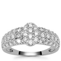 Argyle Diamonds Ring in 9K White Gold 1cts