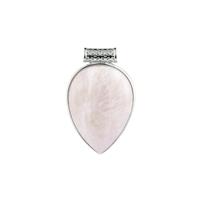 White Moonstone Pendant in Sterling Silver 47.60cts