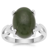 Nephrite Jade Ring in Sterling Silver 6.50cts