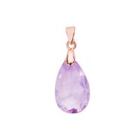 Rose De France Amethyst Pendant in Rose Tone Sterling Silver 4.03cts
