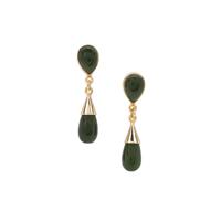 Nephrite Jade Earrings in Sterling Silver 14.75cts