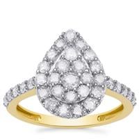 GH Diamonds Ring in 9K Gold 1.17cts