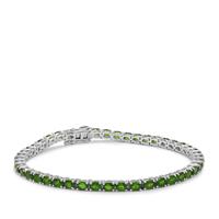 Chrome Diopside Bracelet in Rhodium Flash Sterling Silver 8.52cts