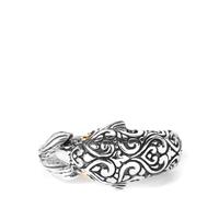 Samuel B Fish Ring  in Sterling Silver with 18k Gold Accent 6.25g