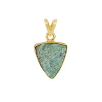 Fuchsite Drusy Pendant in Gold Plated Sterling Silver 8.40cts