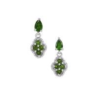 Chrome Diopside Earrings in Sterling Silver 0.90ct