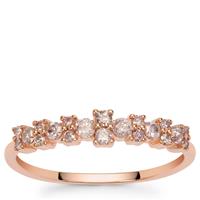 Natural Pink Diamonds Ring in 9K Rose Gold 0.37ct