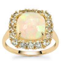 Ethiopian Opal with Aquaiba™ Beryl Ring in 9K Gold 3.35cts