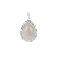 Type A Burmese Jadeite Pendant in Sterling Silver 9.50cts