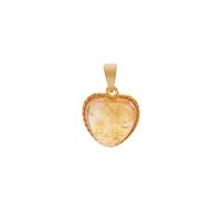 Diamantina Citrine Pendant in Gold Tone Sterling Silver 5.65cts