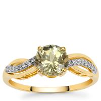 Csarite® Ring with White Zircon in 9K Gold 1.60cts