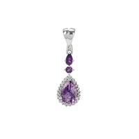 Moroccan Amethyst Pendant with African Amethyst in Sterling Silver 2.05cts