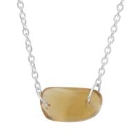 Organic Shape Diamantina Citrine Necklace in Sterling Silver 8.15cts