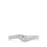 Diamond Ring in Sterling Silver 0.13ct