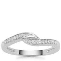 Diamond Ring in Sterling Silver 0.13ct