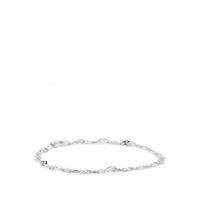 7.75" Sterling Silver Altro Heart Link Bracelet 1.90g