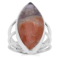 Iolite Sunstone Ring in Sterling Silver 13cts