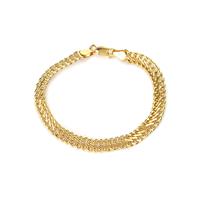 7.25" 9K Gold Altro Hollow Fancy Curb Bracelet 4.66g