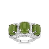 Canadian Nephrite Jade Ring in Sterling Silver 6.95cts