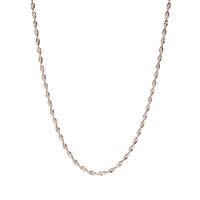 18" Two Tone Sterling Silver Altro Twist Necklace 4.00g