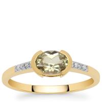 Csarite® Ring with Diamond in 9K Gold 0.85ct