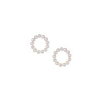 Kaori Cultured Pearl Earrings in Sterling Silver (5mm)