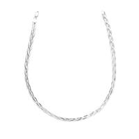 17" Sterling Silver Altro Twined Flexible Herringbone Necklace 13.90g