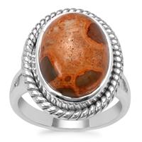 Mexican Jasper Ring in Sterling Silver 8.57cts