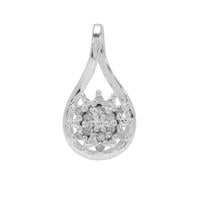 Diamond Pendant in Sterling Silver 0.08ct