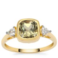 Csarite® Ring with White Zircon in 9K Gold 2.05cts
