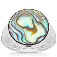 Paua Ring in Sterling Silver (15mm)