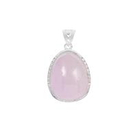 Type A Lavender Jadeite Pendant in Sterling Silver 7.23cts