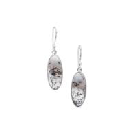 Dendrite Earrings in Sterling Silver 12.47cts