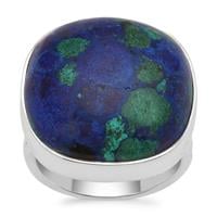 Azure Malachite Ring in Sterling Silver 21.60cts