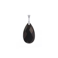 Black Onyx Pendant in Sterling Silver 35.29cts