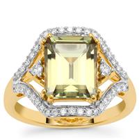 Csarite® Ring with Diamond in 18K Gold 4.10cts