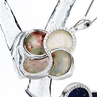 Aquaprase™ Pendant with White Zircon in Sterling Silver 7.35cts