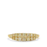 Natural Yellow Diamond Ring in 9K Gold 0.75ct