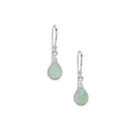Gem-Jelly™ Aquaprase™ Earrings with White Sapphire in Sterling Silver 1.55cts