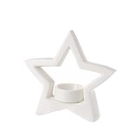  White Porcelain Star T Light Holder 