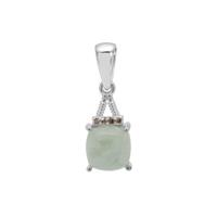 Gem-Jelly™ Aquaprase™ Pendant with Champagne Diamond in Sterling Silver 2.50cts